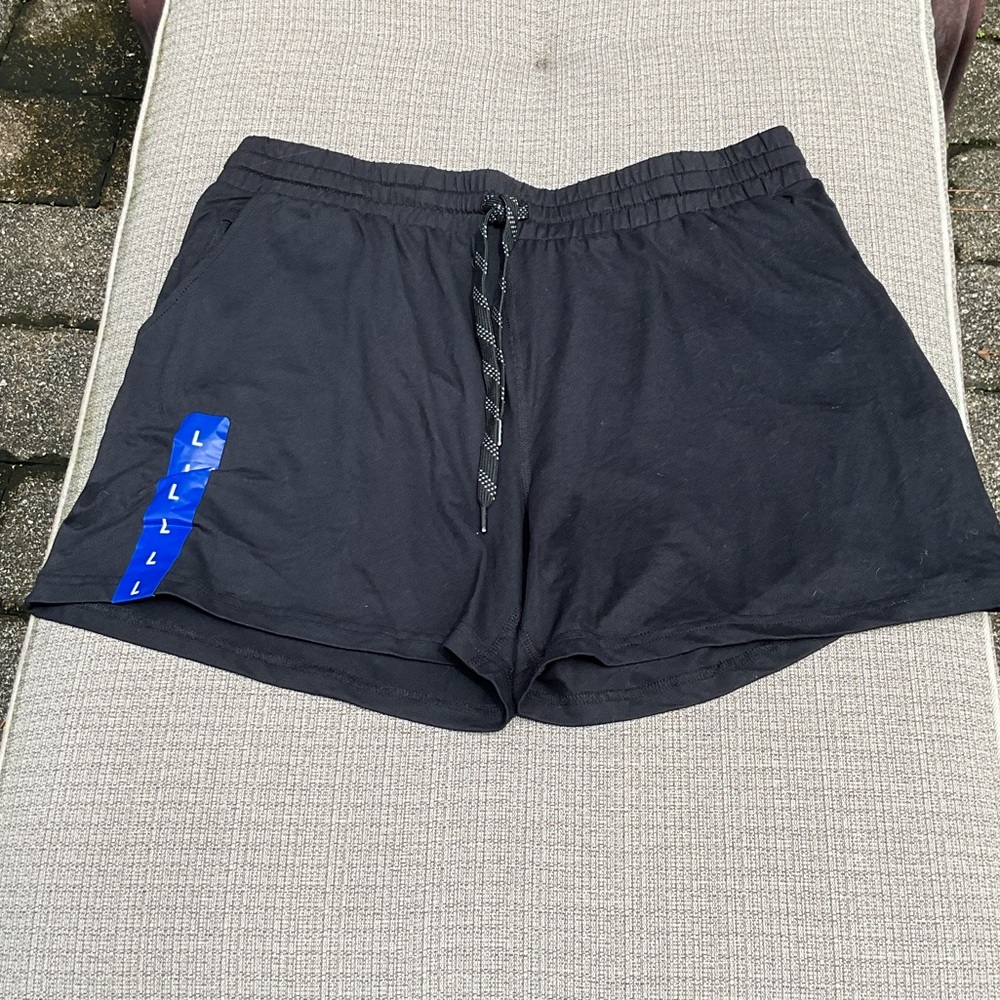 Pacific Rim Black Athletic Shorts, Size Large.